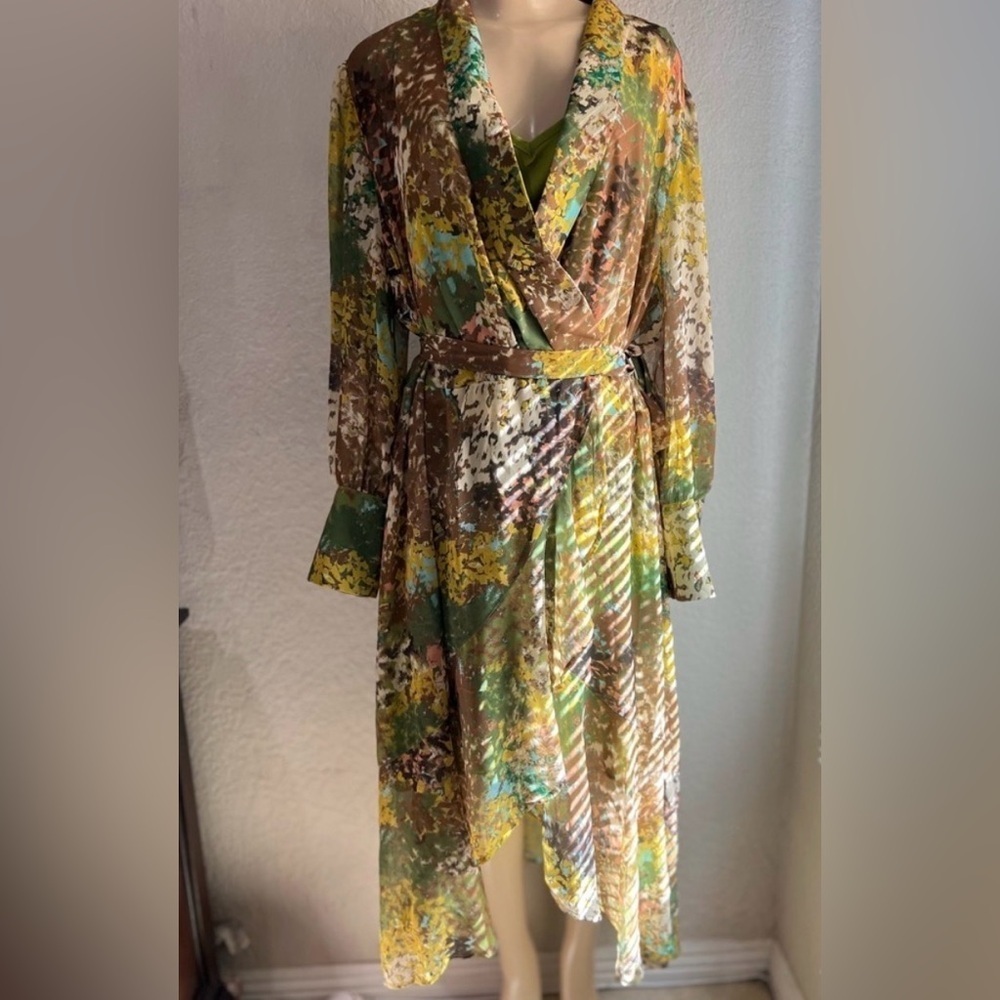 ELOQUIL Flowy Printed Dress floral print size 18 NWT - Picture 6 of 16